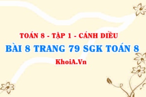 Bài 8 trang 79 SGK Toán 8 tập 1 Cánh Diều